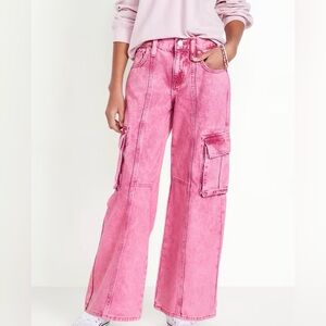 Super Baggy Wide-Leg Cargo Jeans for Girls